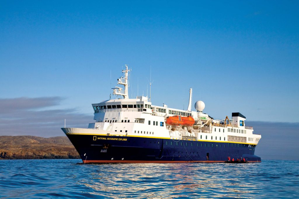 Lindblad Expeditions National Geographic cruise ship ship port side