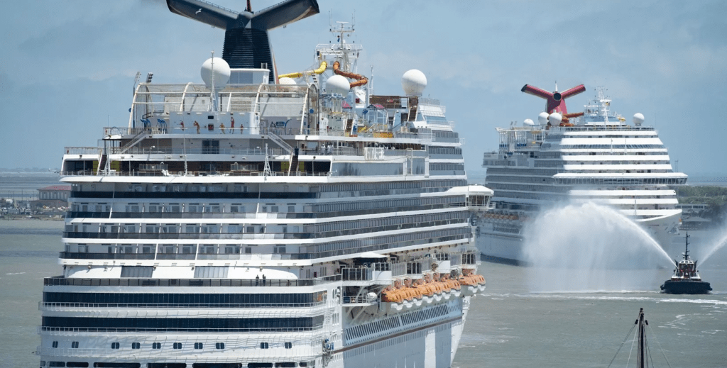 Carnival Vista and Carnival Breeze in Galveston Texas