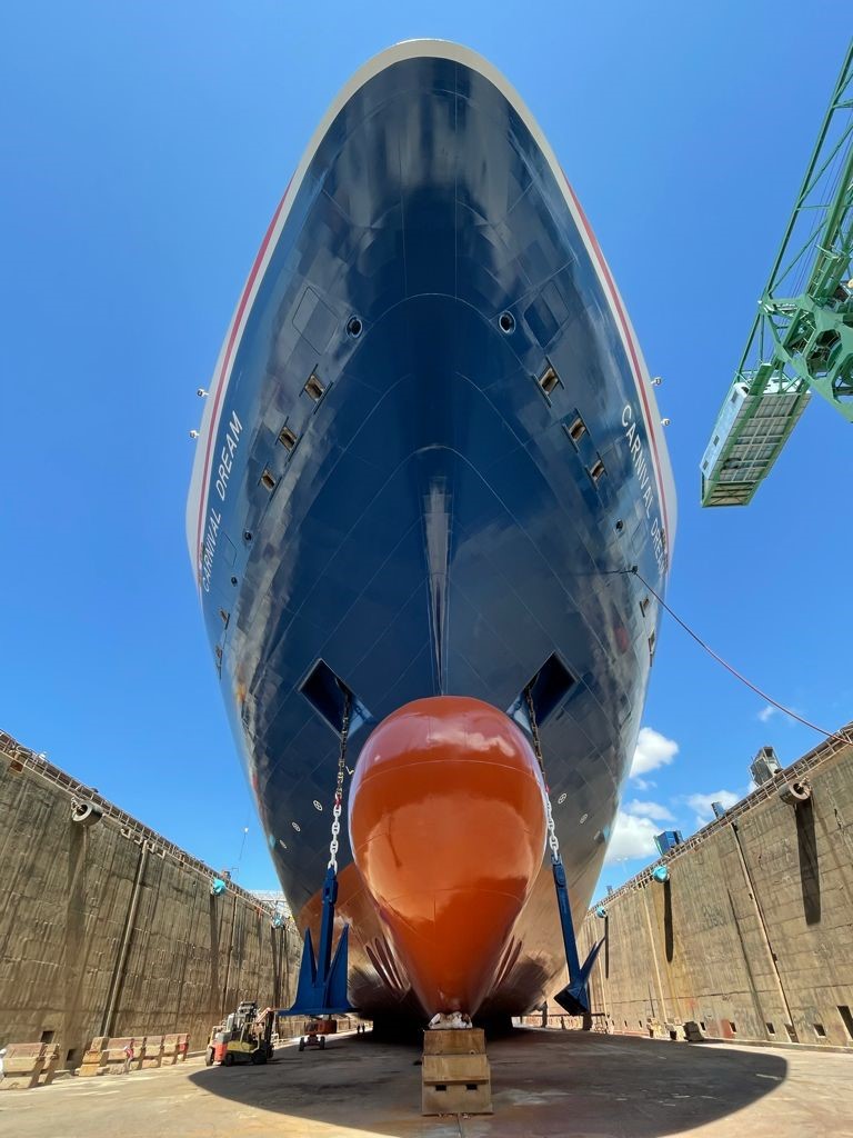 carnival dream new hull design bow 