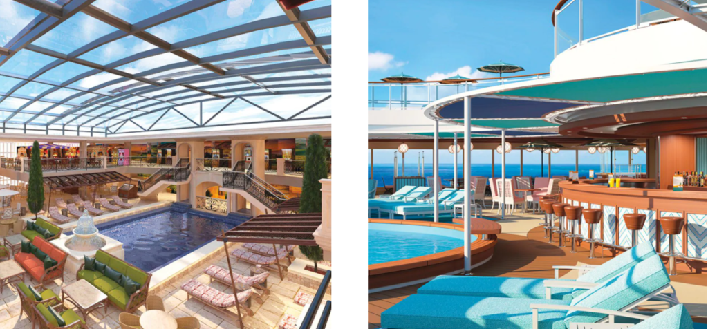Costa Cruises pool areas