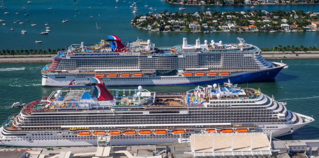 Carnival Horizon and Carnival Vista in Miami