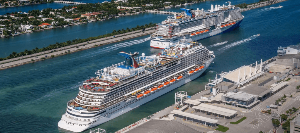 Carnival Horizon and Carnival Mardi Gras sailaway