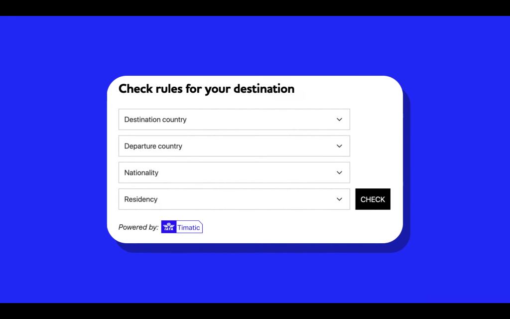 timatic travel tool iata countries requirements