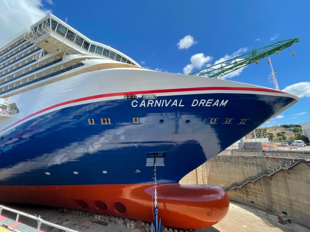 carnival cruise line dream gets new hull desgin