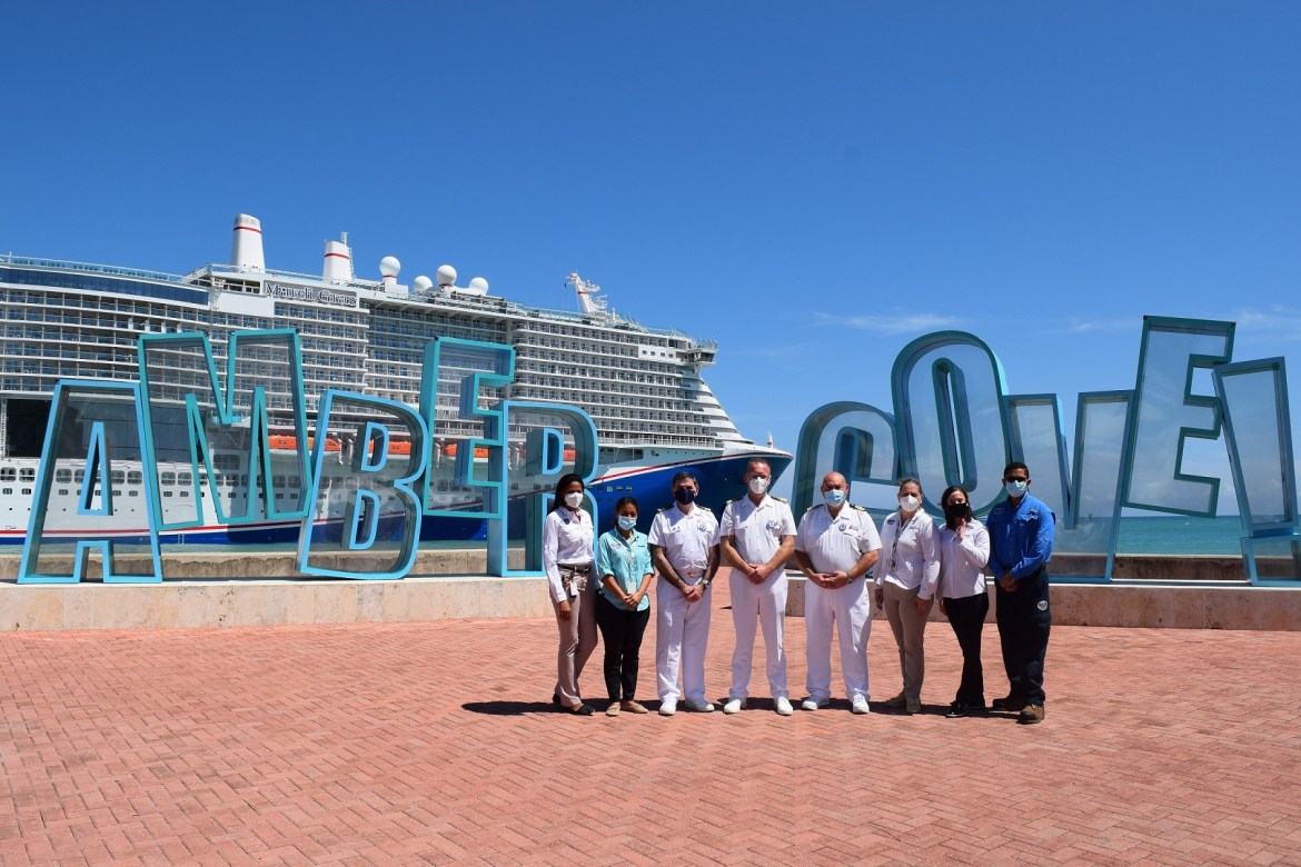 Carnival Mardi Gras arrived in Amber Cove, Dominican Republic