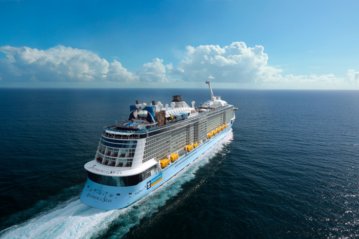 Royal Caribbean Anthem of the Seas aerial view