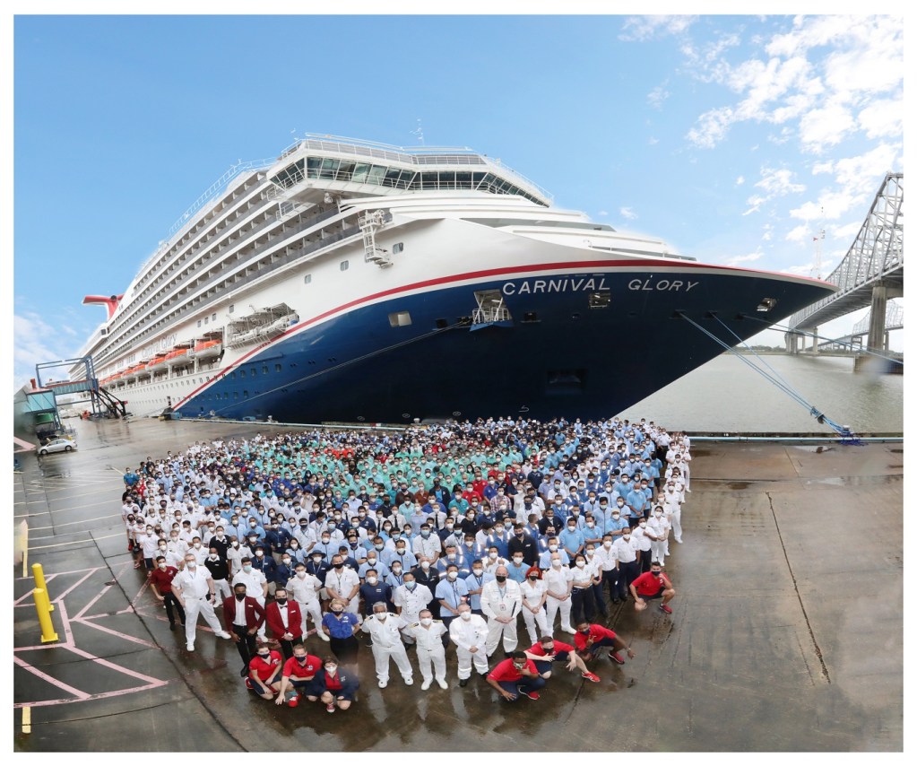 Carnival Glory and crew sail from New Orleans