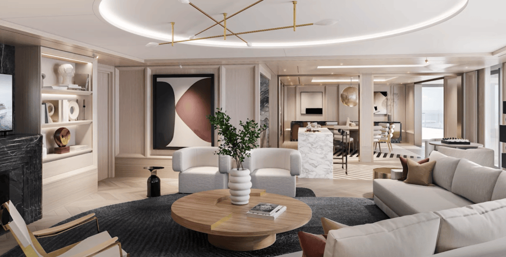 Regent Seven Seas Grandeur Regent suite Living room