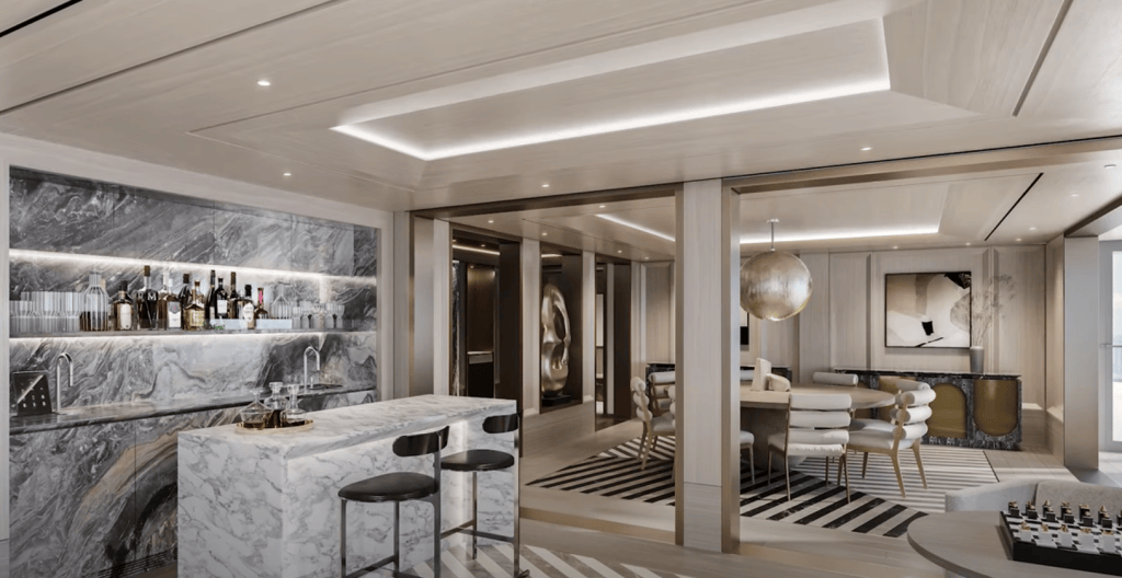Regent Seven Seas Grandeur Regent suite bar area