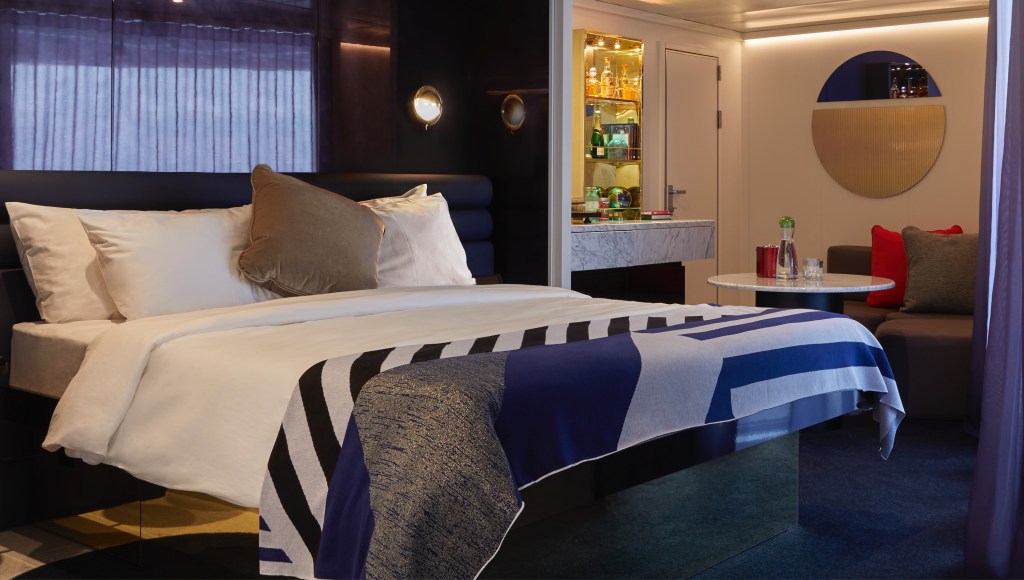 Virgin Voyages Scarlet Lady Cheeky corner suite