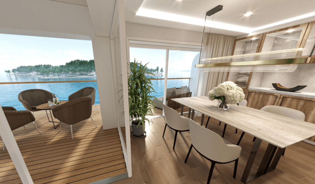 Storylines cruise ship you can live on suite RU4.3 dining
