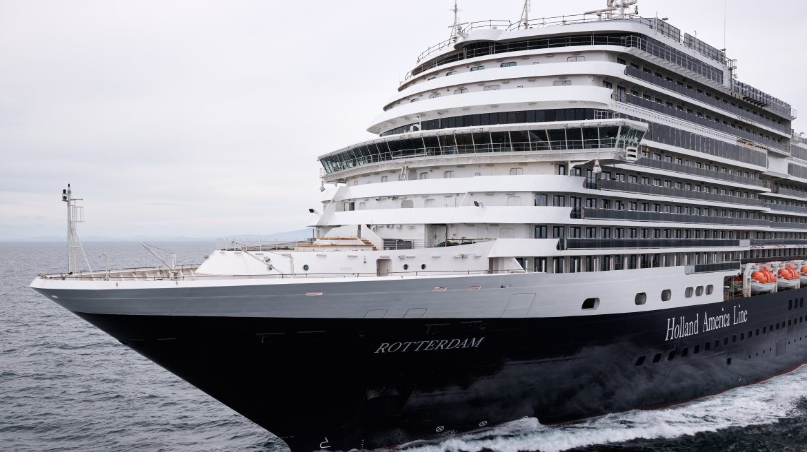 Holland America Line’s Rotterdam set sail on its 14-day maiden voyage from Amsterdam to Fort Lauderdale
