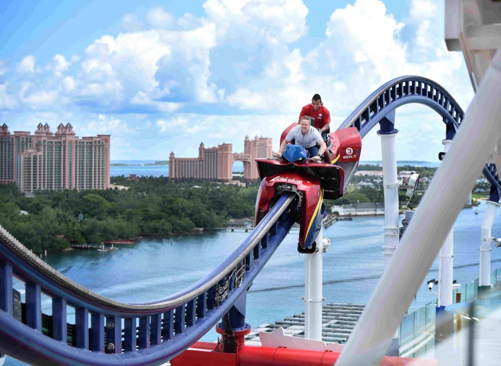 Carnival Mardi Gras Bolt roller coaster award