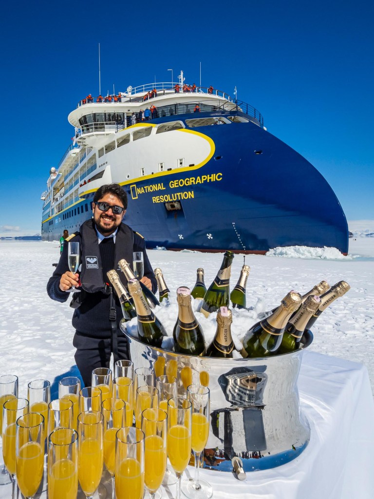 National Geographic Resolution Christening in Antarctica christening
