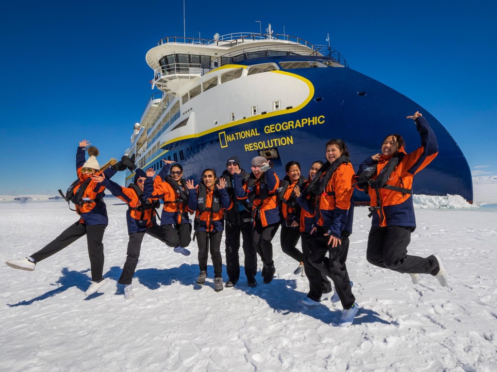 National Geographic Resolution Christening in Antarctica.