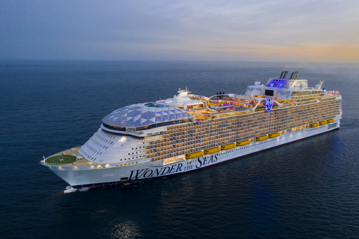 Royal Caribbean Wonder of the Seas arrives in Port Everglades, Florida