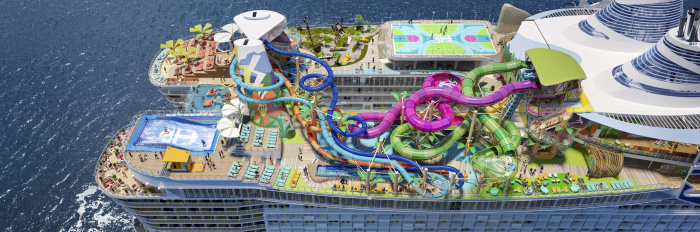 Royal Caribbean Icon of the Seas Aerial Day Aft