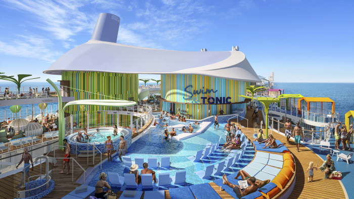 Royal Caribbean Icon of the Seas After Aerial Night pool Tonic bar