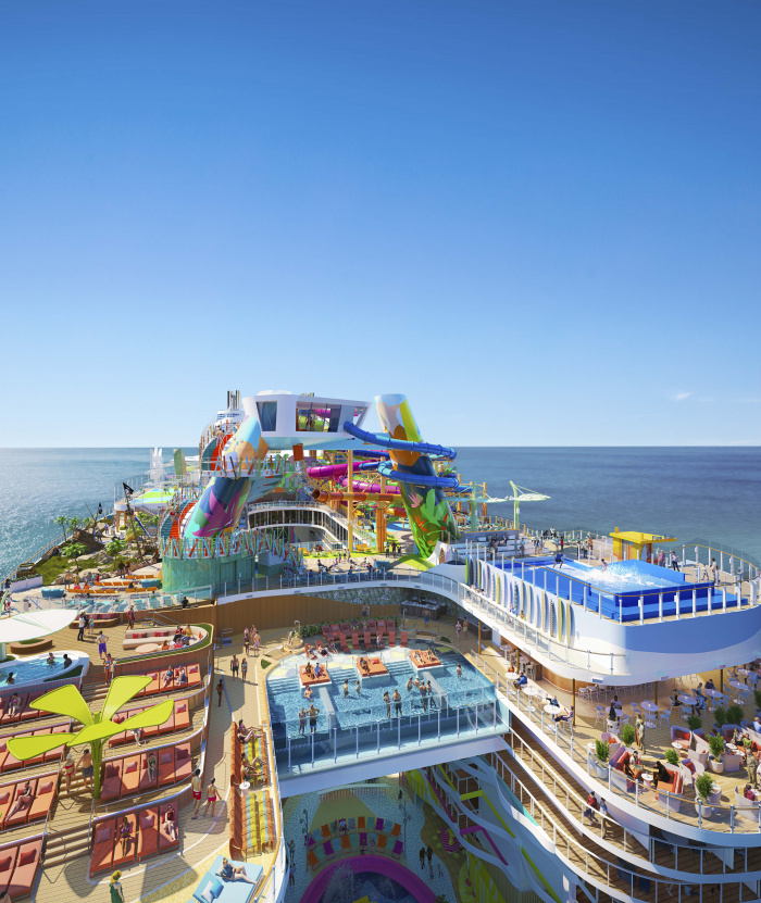 Royal Caribbean Icon of the Seas top view