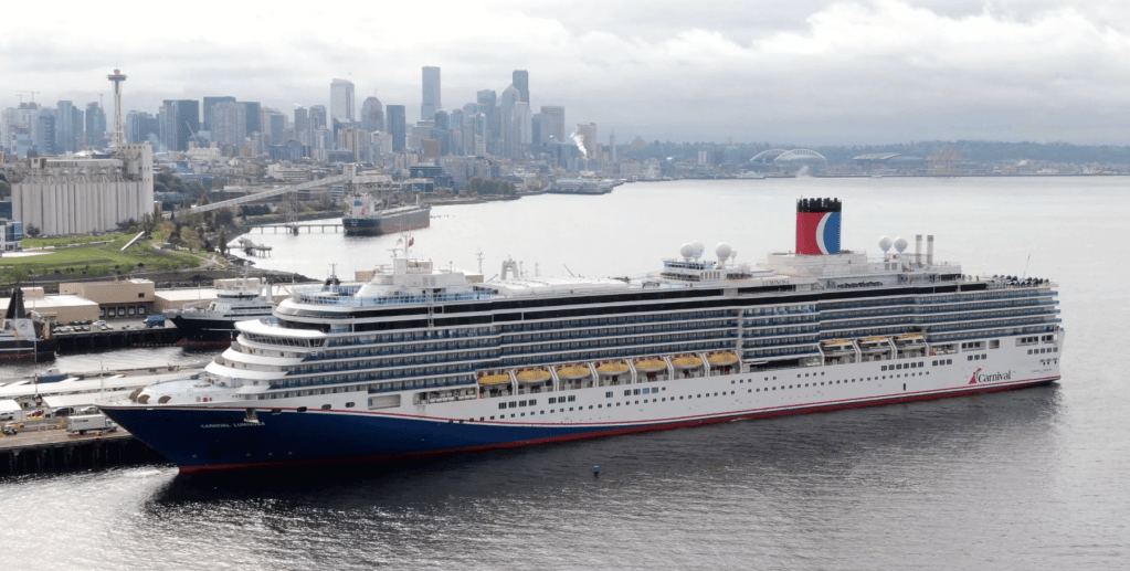 Carnival Luminosa arrived at the Port of Seattle for sailings to Alaska